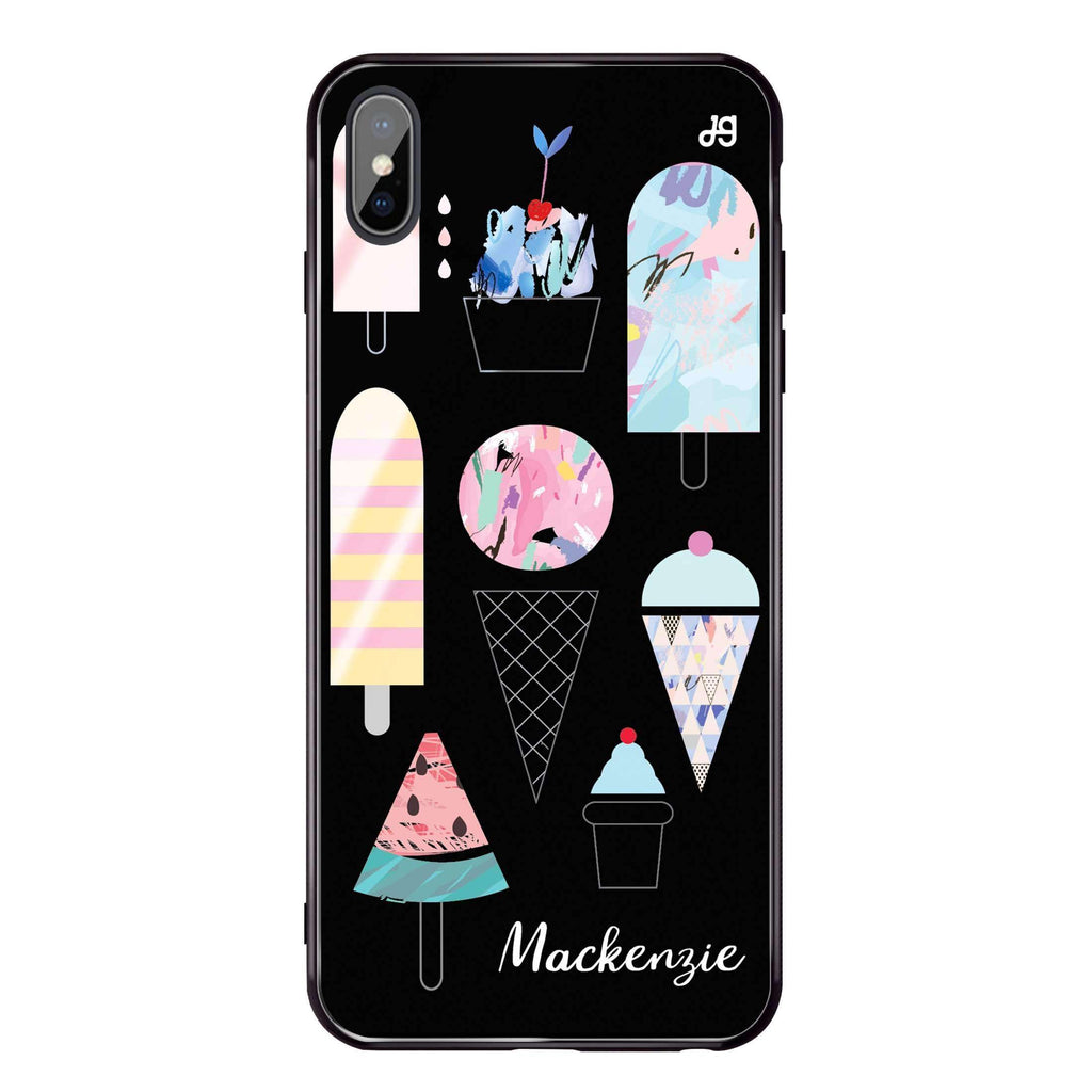 Artistic Ice cream I iPhone XS Max Glass Case