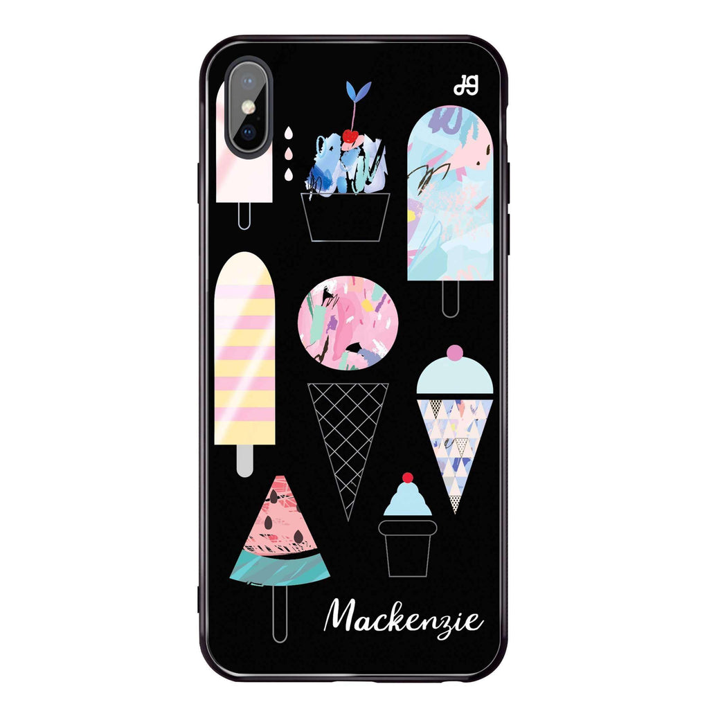 Artistic Ice cream I iPhone X Glass Case