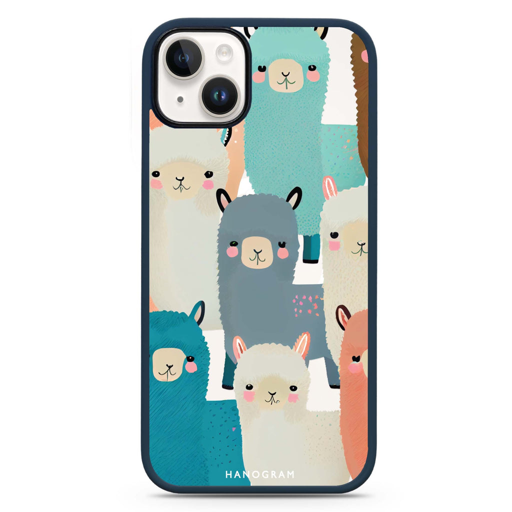 Cute Alpaca iPhone 14 Plus MagSafe Compatible Impact Guard Bumper Case