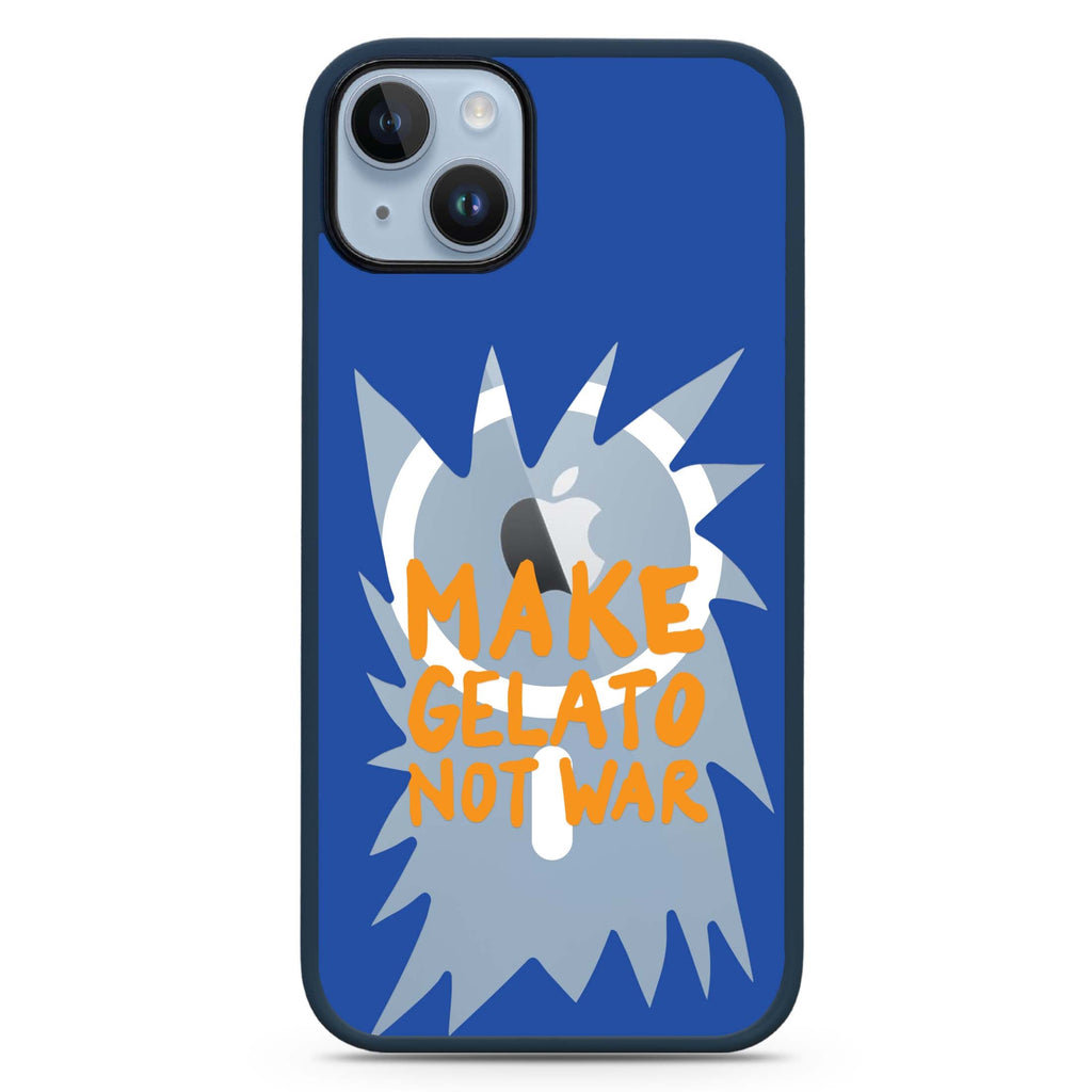 Make Gelato Not War iPhone 14 Plus MagSafe Compatible Impact Guard Bumper Case