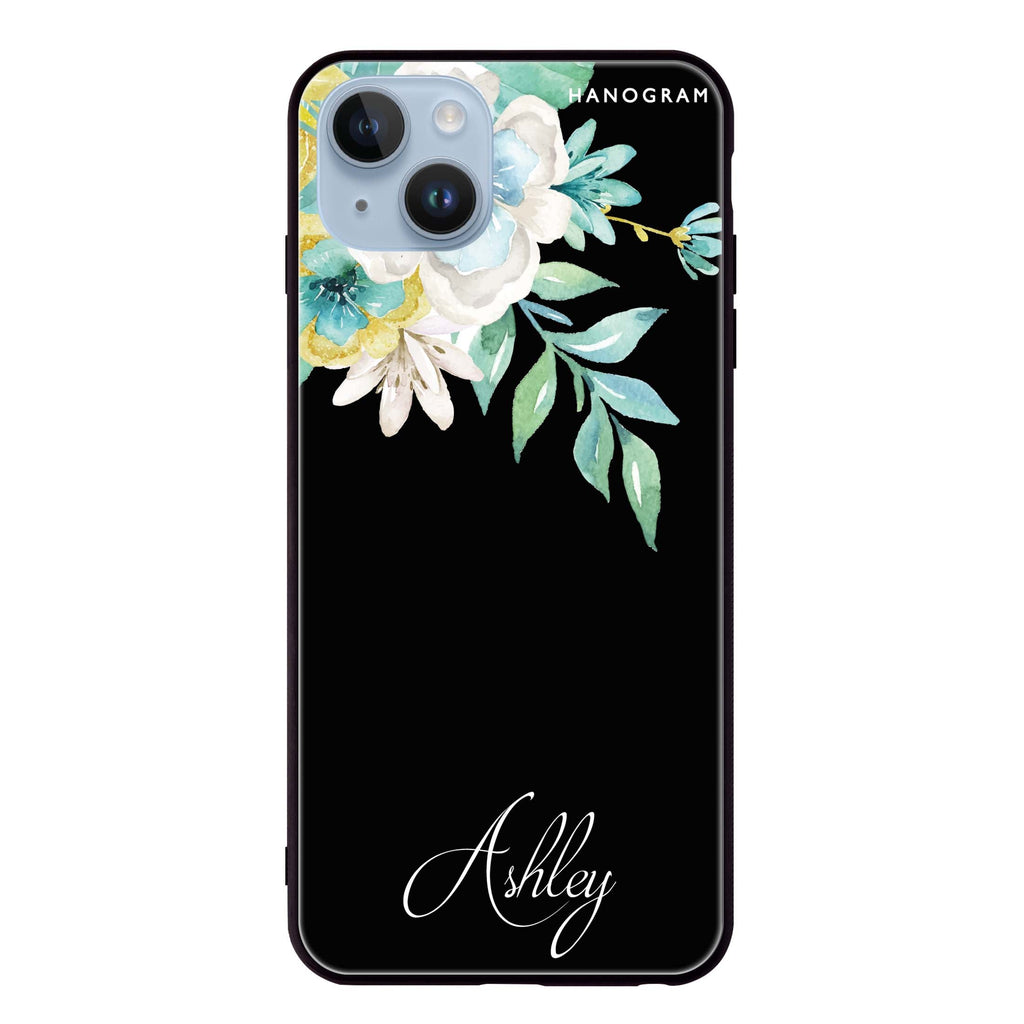 Watercolor Flowers iPhone 14 Plus Glass Case
