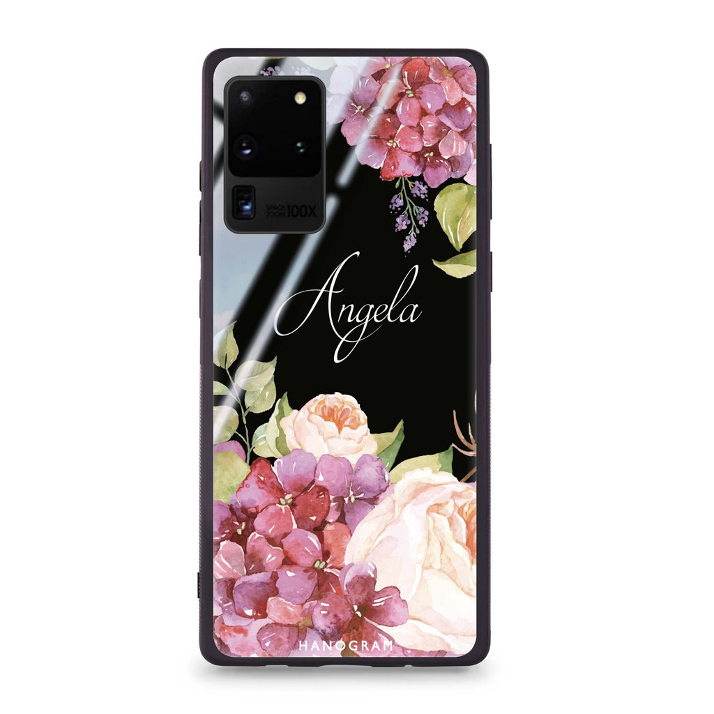 Pretty Floral Samsung Glass Case