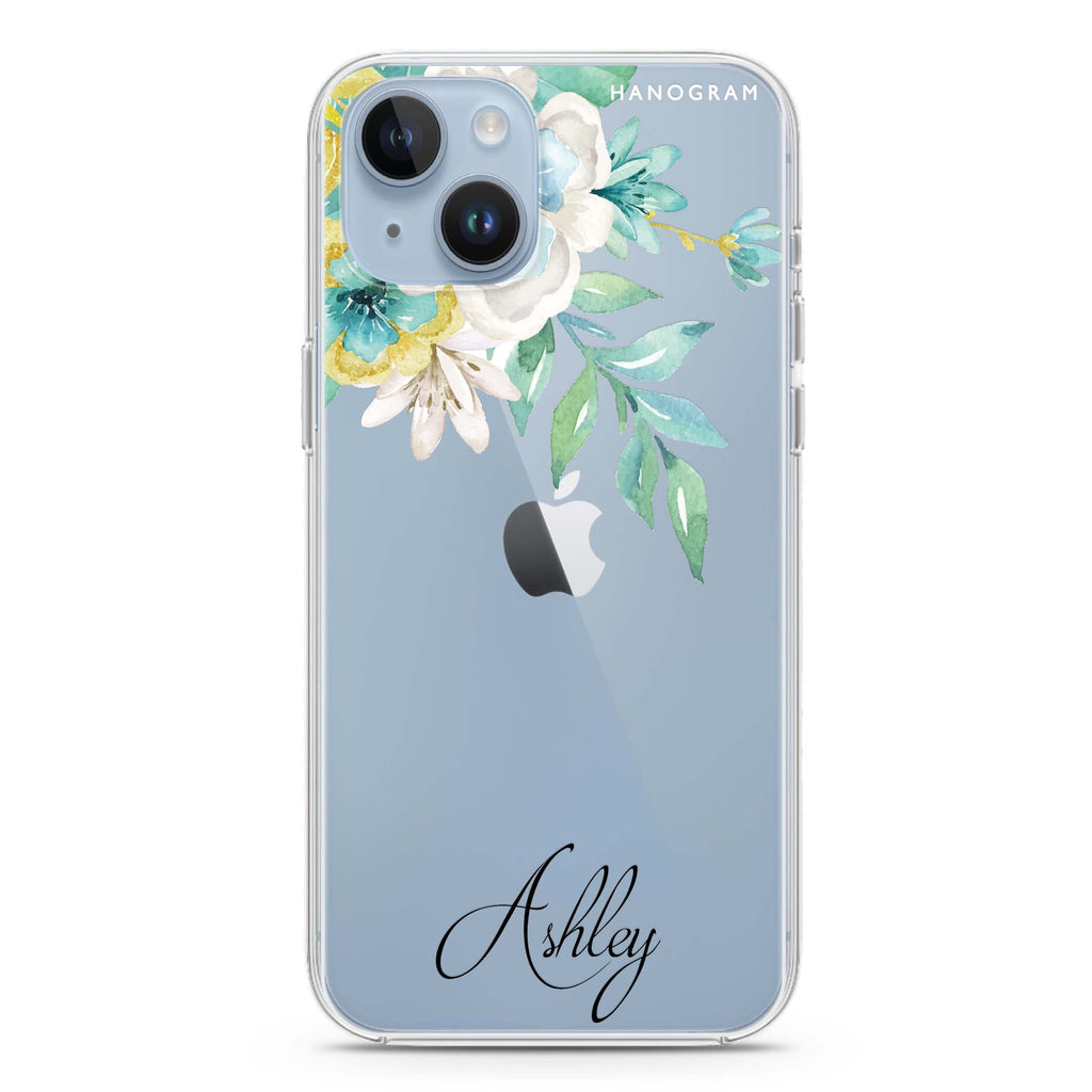 Watercolor Flowers iPhone 14 Plus Ultra Clear Case
