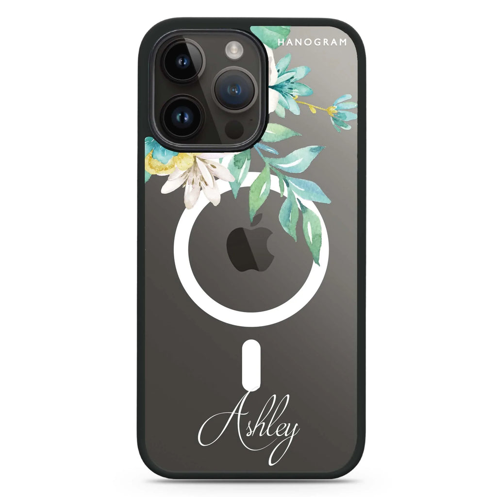 Watercolor Flowers MagSafe Compatible Impact Guard Bumper Case
