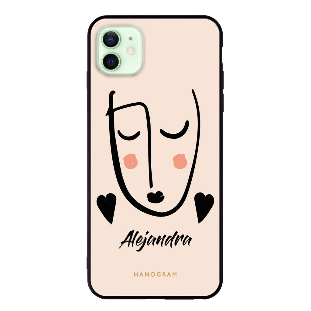 Lovely Face iPhone 12 Glass Case