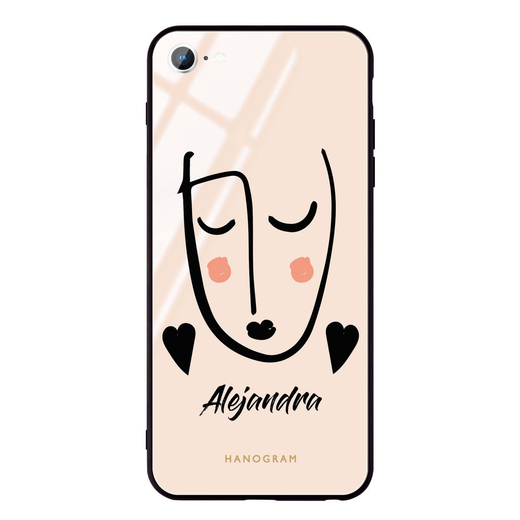 Lovely Face iPhone SE Glass Case