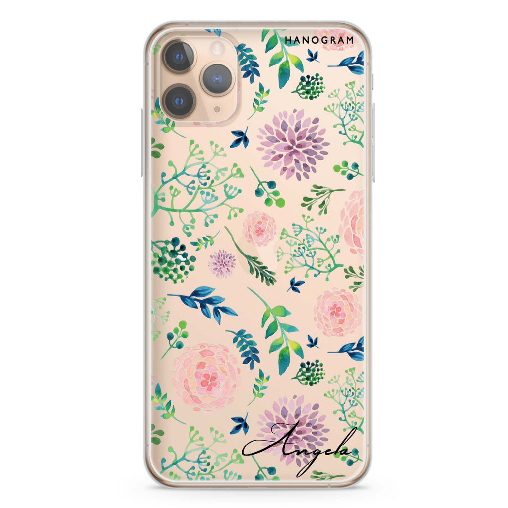 Paint Flower iPhone 11 Pro Max Ultra Clear Case
