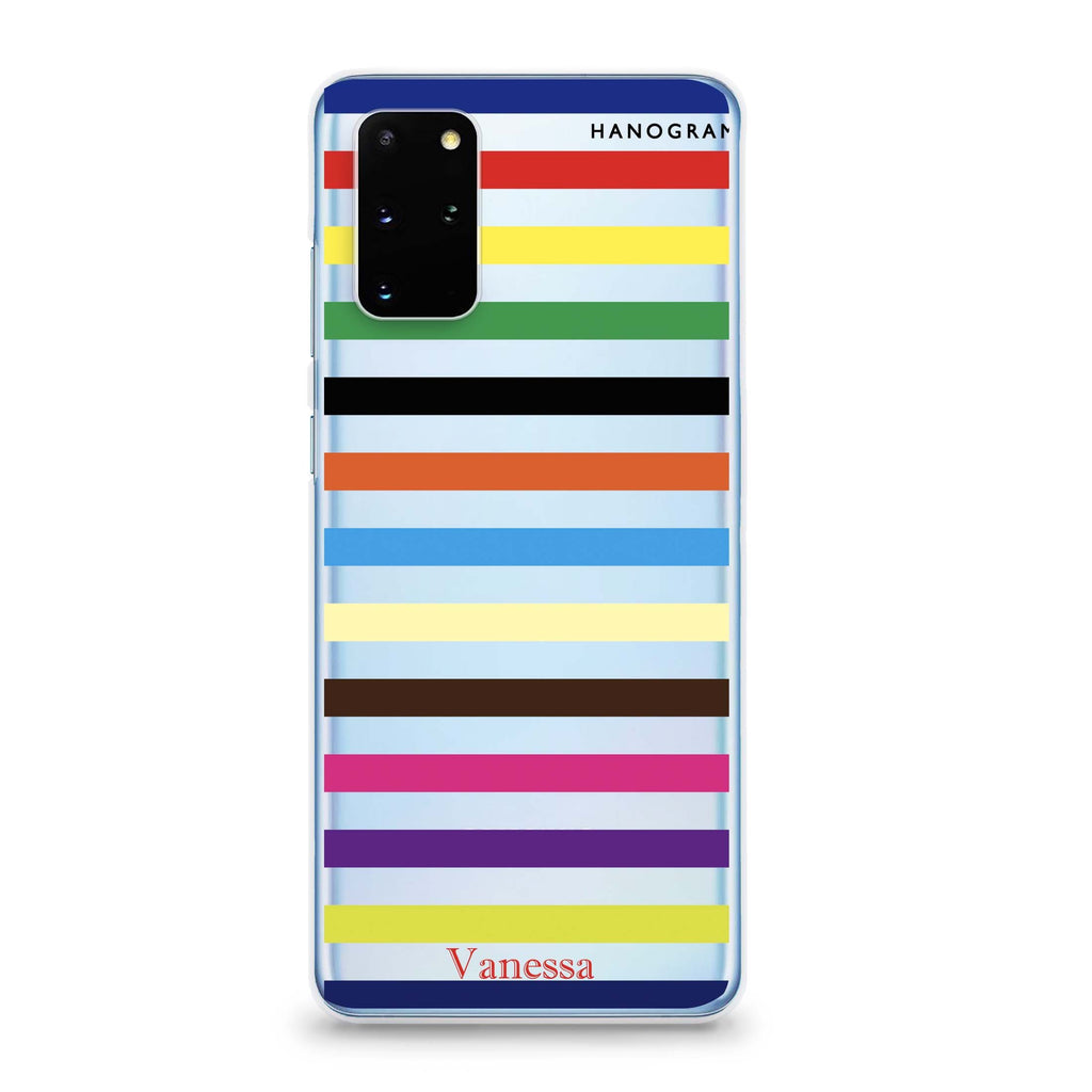 colorful stripe Samsung S20 Soft Clear Case