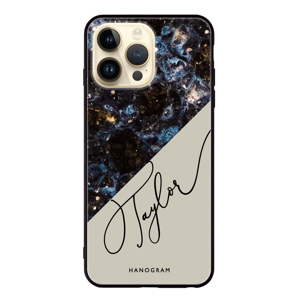Black Marble Glass Case