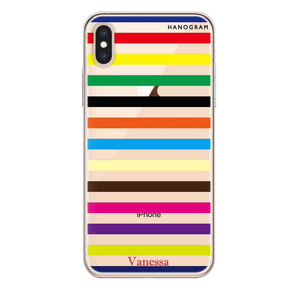 colorful stripe iPhone XS Max Ultra Clear Case