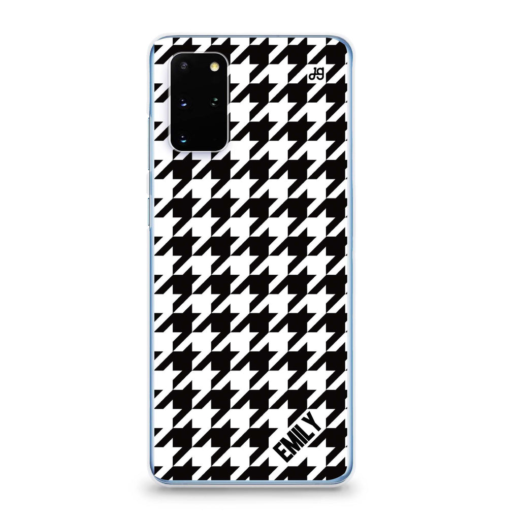 Houndstooth Samsung S20 Soft Clear Case