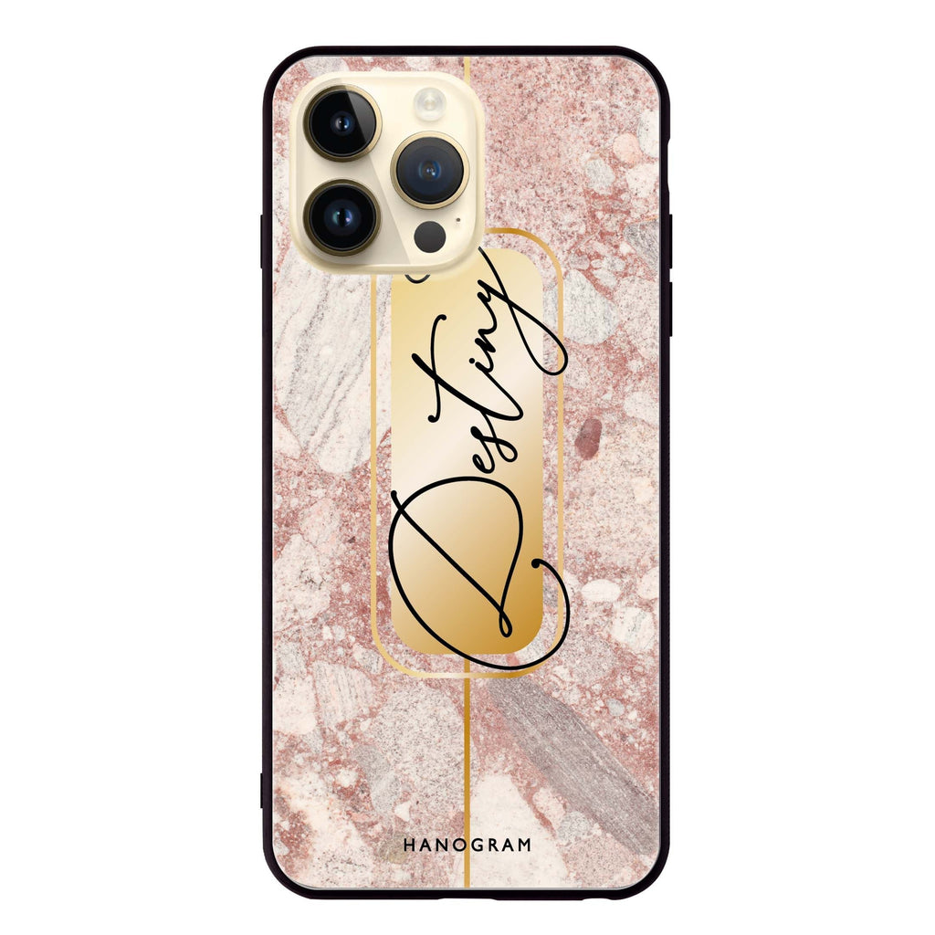 Golden Marble iPhone 13 Pro Glass Case
