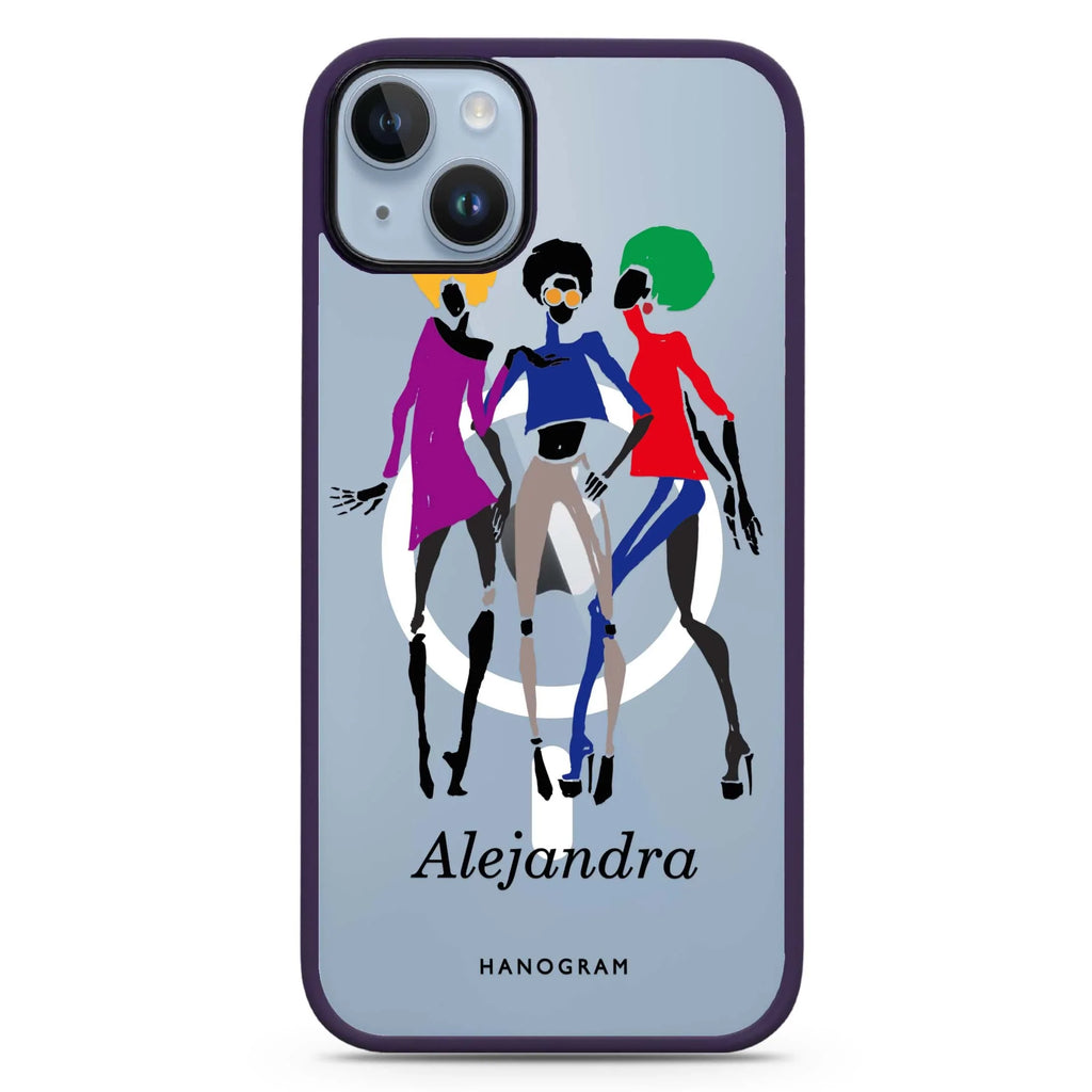 Artistic Girls iPhone 14 Plus MagSafe Compatible Impact Guard Bumper Case