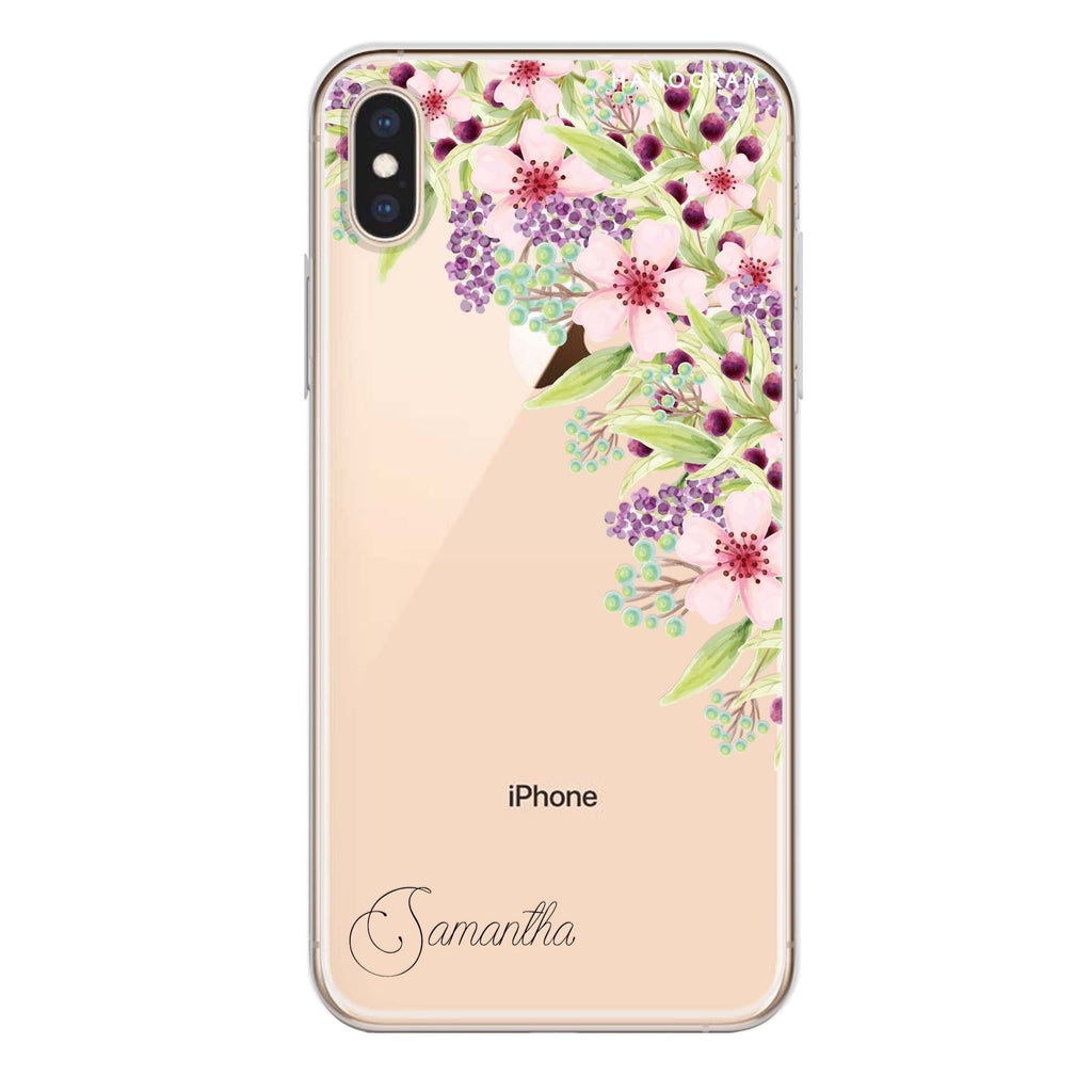Pink Flowers iPhone X Ultra Clear Case