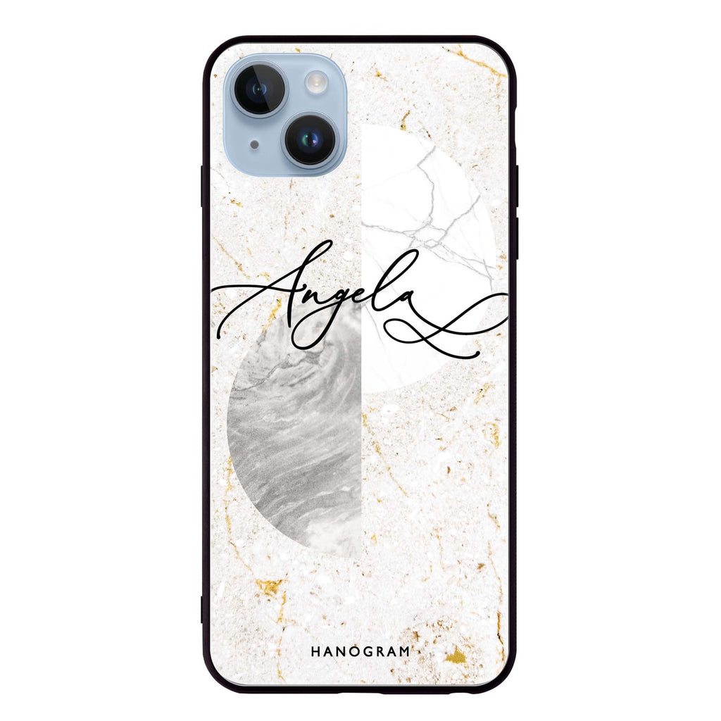 Marble Abstract III iPhone 14 Plus Glass Case