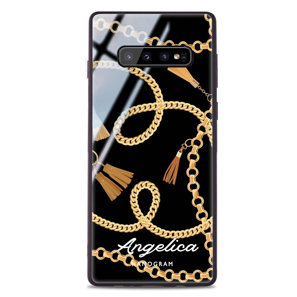 Belt and Chain I Samsung S10 Glass Case