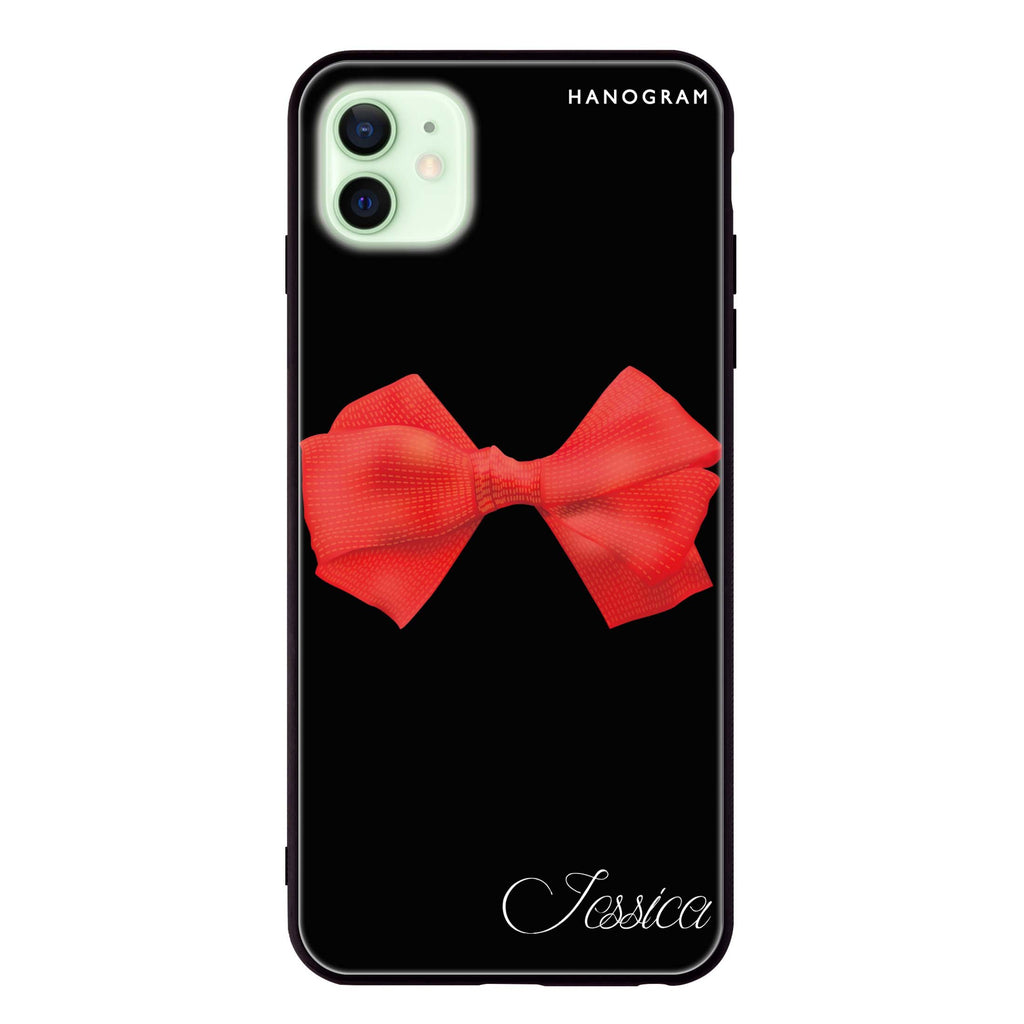 Red Bow iPhone 12 Glass Case