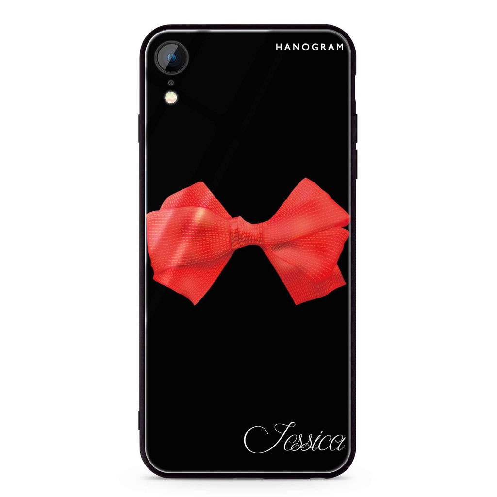 Red Bow iPhone XR Glass Case