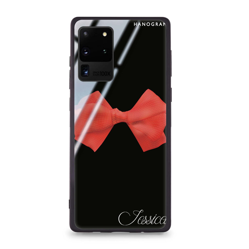 Red Bow Samsung Glass Case