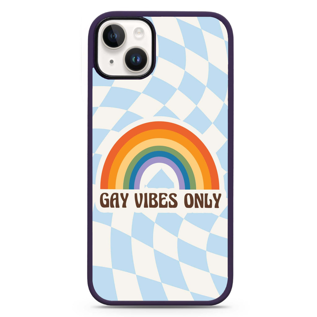 Gay Vibes Only iPhone 14 Plus MagSafe Compatible Impact Guard Bumper Case