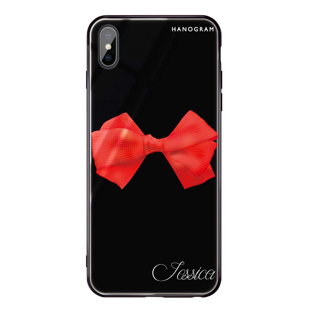 Red Bow iPhone XS Glass Case