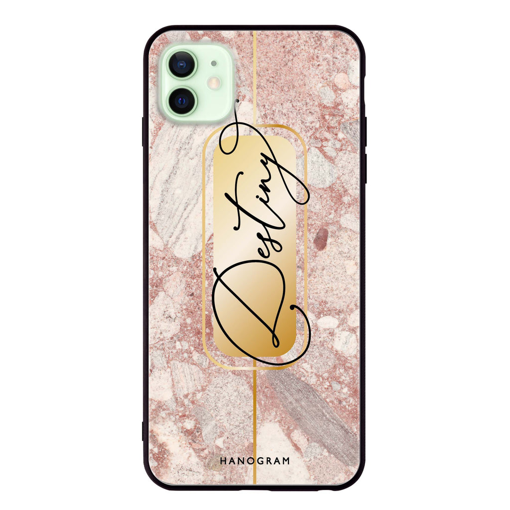 Golden Marble iPhone 12 Glass Case