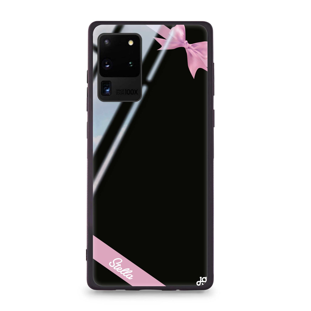 Pink Bow Samsung S20 Ultra Glass Case