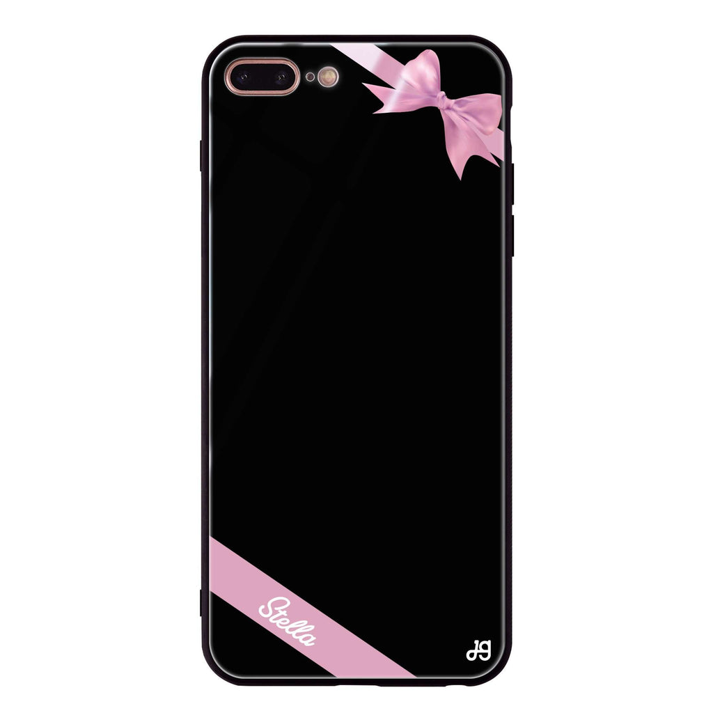 Pink Bow iPhone 8 Plus Glass Case