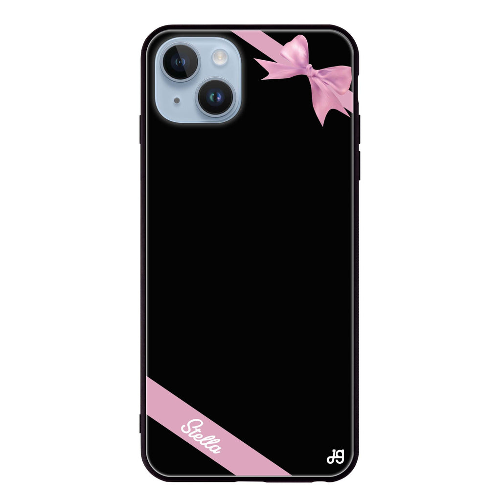 Pink Bow iPhone 14 Plus Glass Case