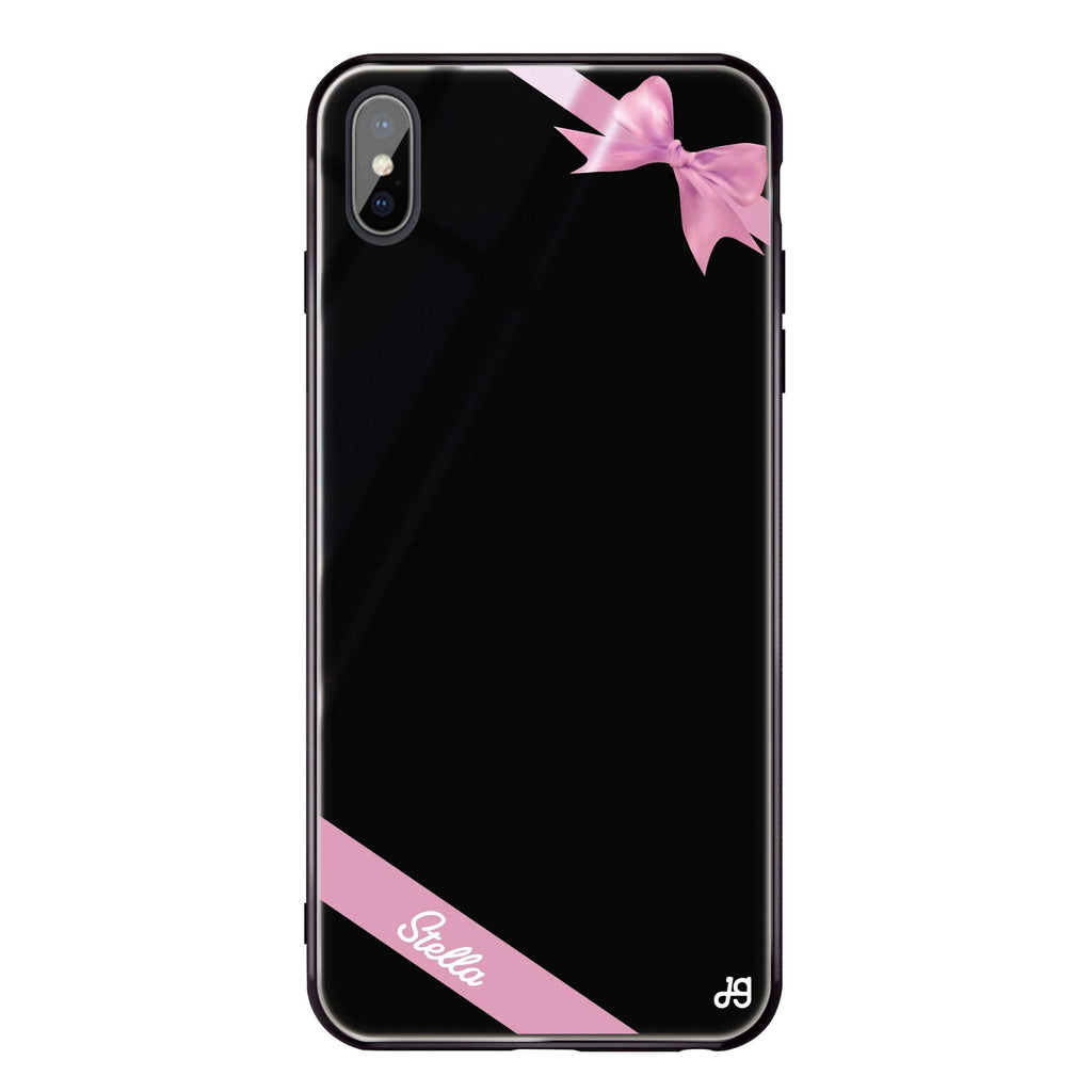 Pink Bow iPhone XS Max Glass Case