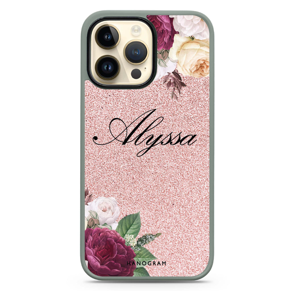 Glittering Floral Impact Guard Bumper Case