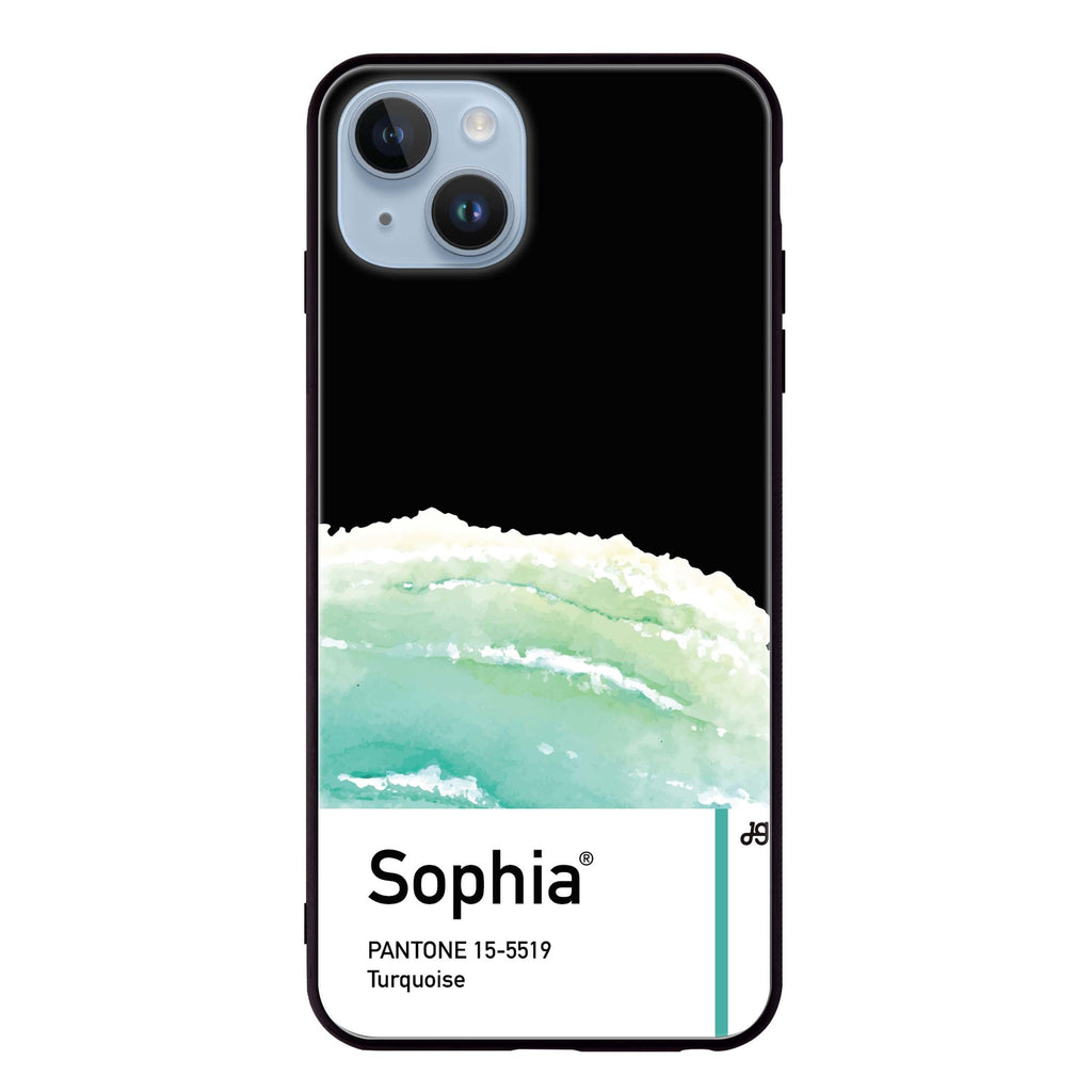 #15-5519 Turquoise I iPhone 14 Plus Glass Case