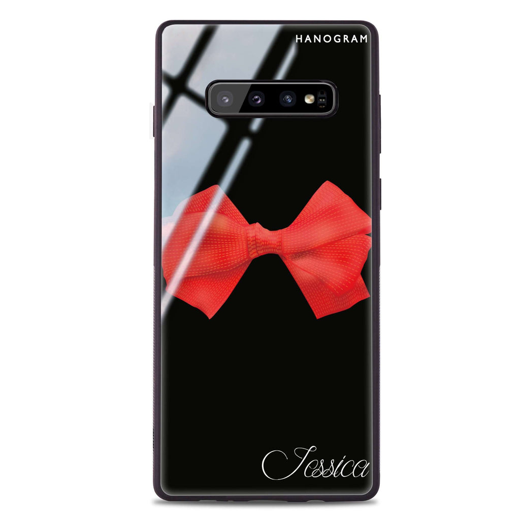 Red Bow Samsung S10 Plus Glass Case