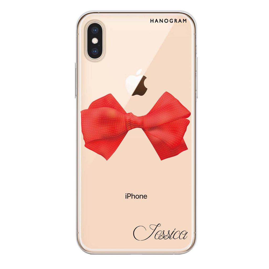 Red Bow iPhone XS Max Ultra Clear Case