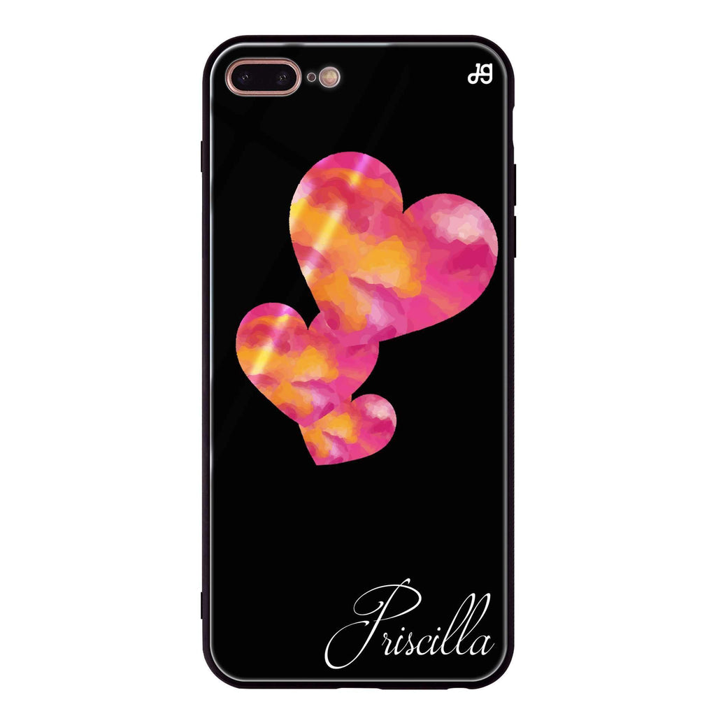 Red Hearts iPhone 8 Plus Glass Case