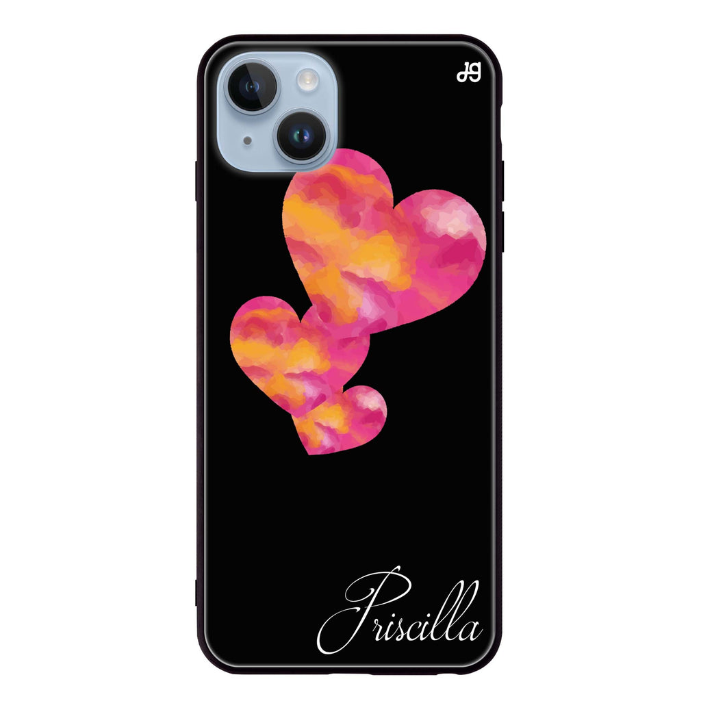 Red Hearts iPhone 14 Plus Glass Case