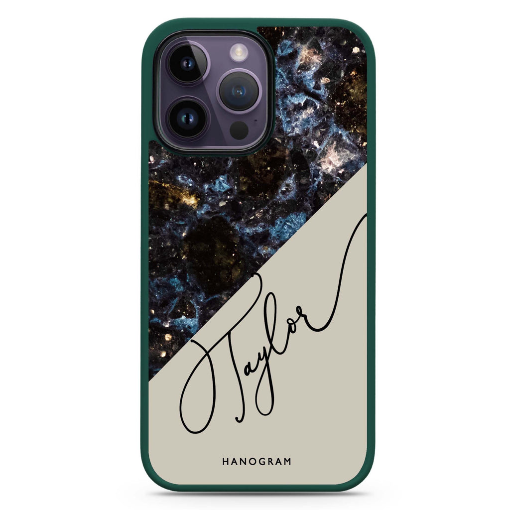 Black Marble Rose Impact Guard Bumper Case