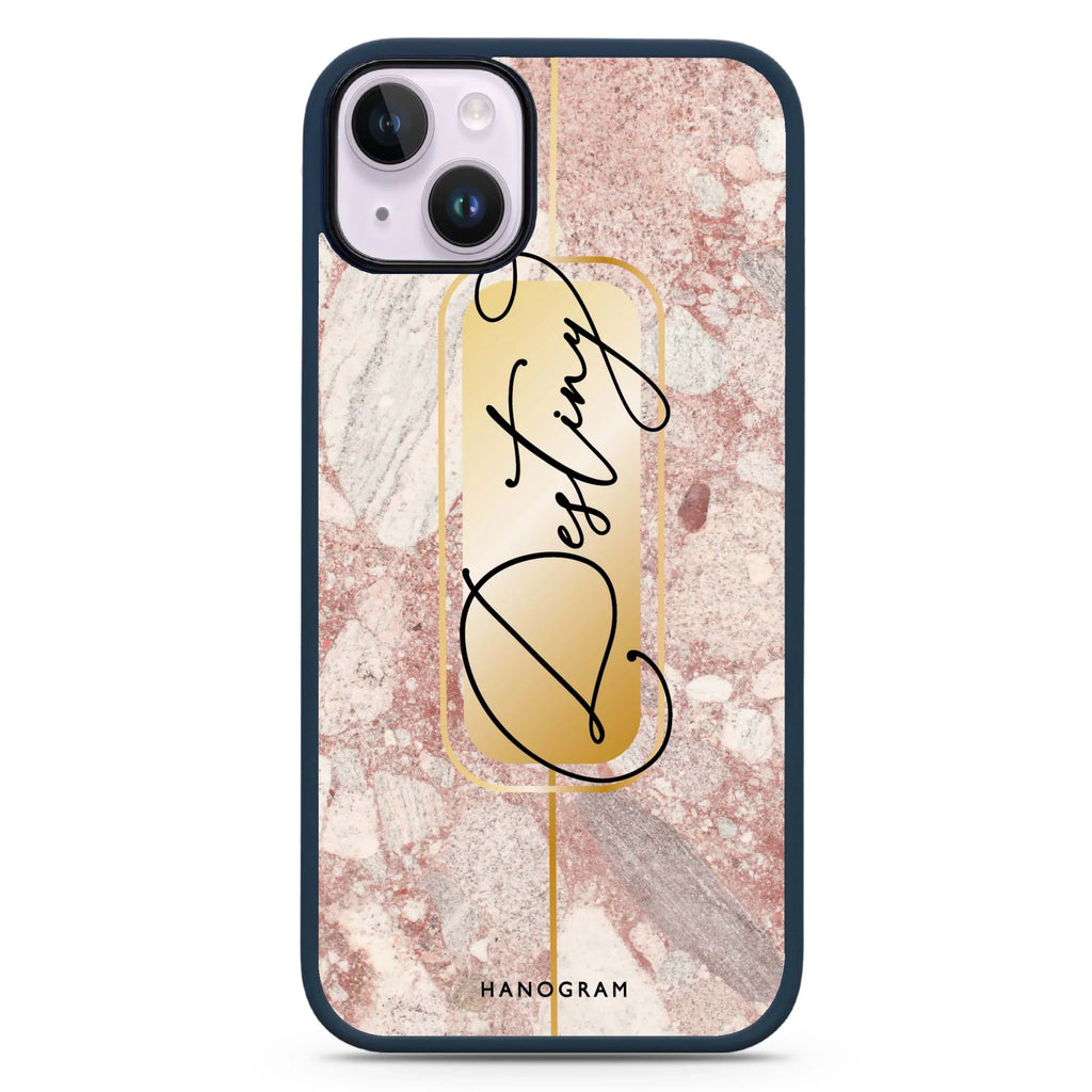 Golden Marble iPhone 14 Plus MagSafe Compatible Impact Guard Bumper Case