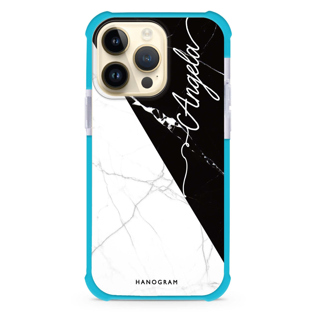 Black And White Marble MagSafe Compatible Ultra Shockproof Case