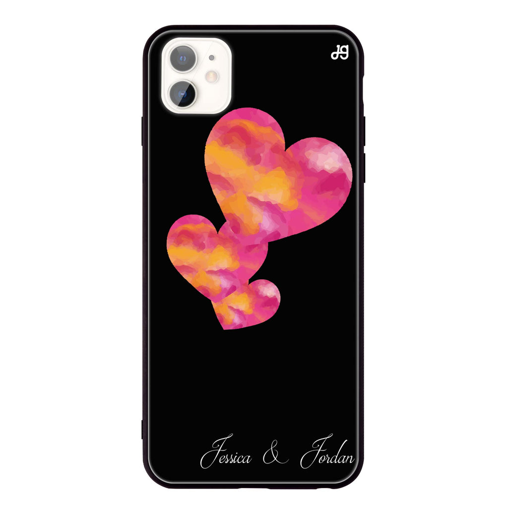 Red Hearts iPhone 11 Glass Case