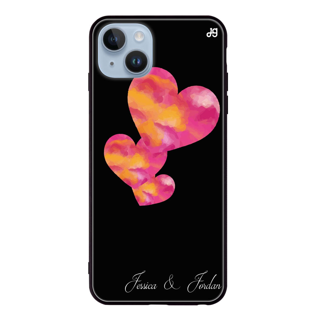 Red Hearts iPhone 14 Plus Glass Case