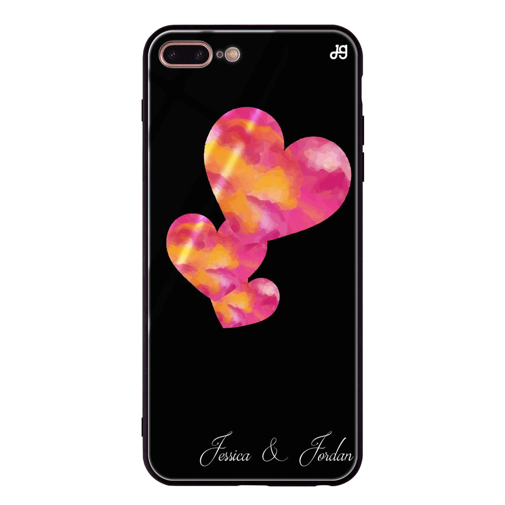 Red Hearts iPhone 8 Plus Glass Case