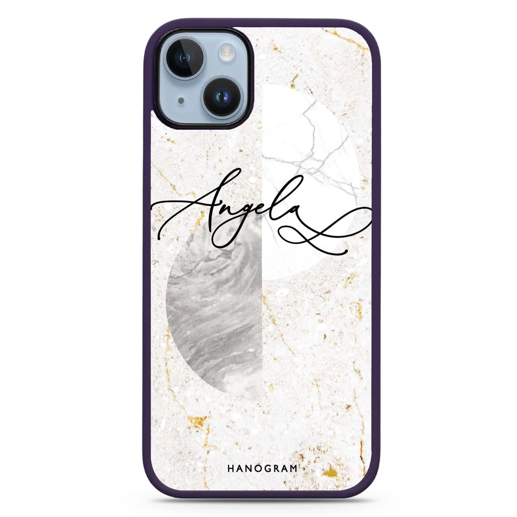 Marble Abstract III iPhone 14 Plus MagSafe Compatible Impact Guard Bumper Case