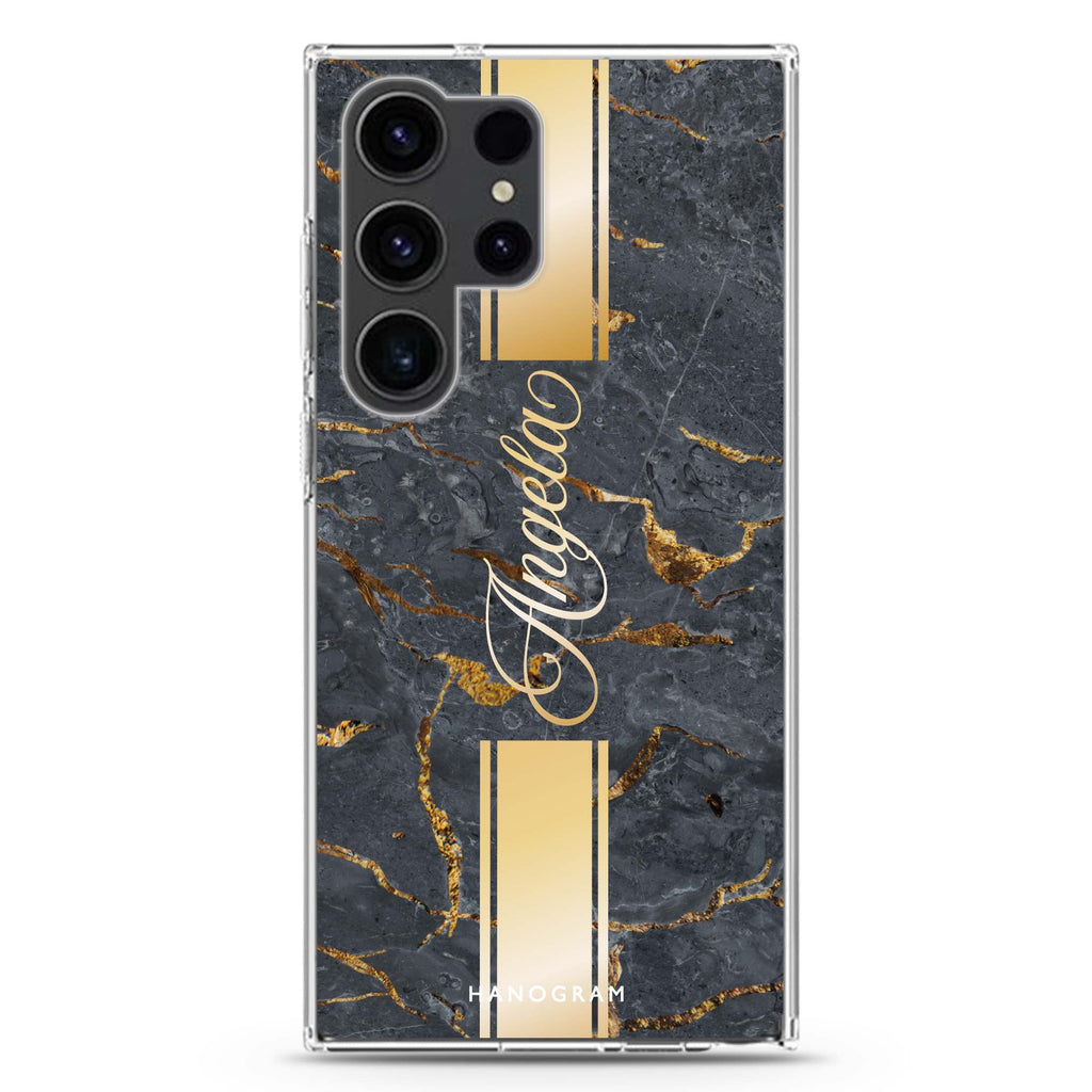 Luxury Gold Marble Samsung Galaxy S24 Ultra Case - Personalized and Stylish Protection