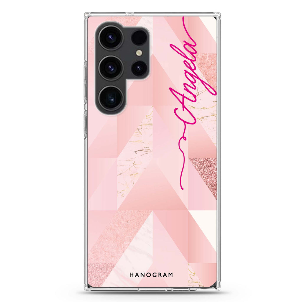 Marble Abstract IV personalized name Samsung Galaxy S26/S25/S24/S23/S22 Ultra ultra clear case, transparent design, main view