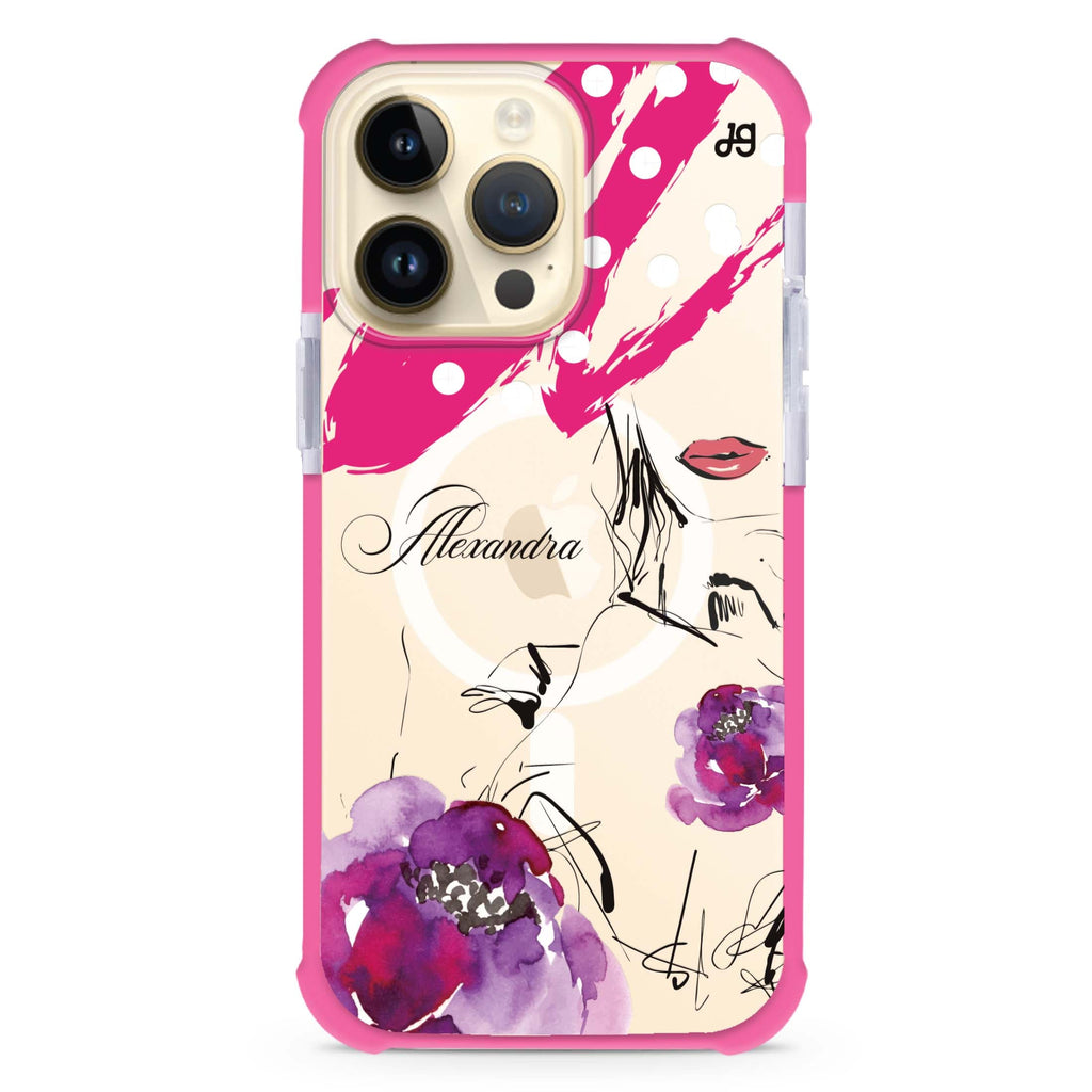 Floral Makeup MagSafe Compatible Ultra Shockproof Case