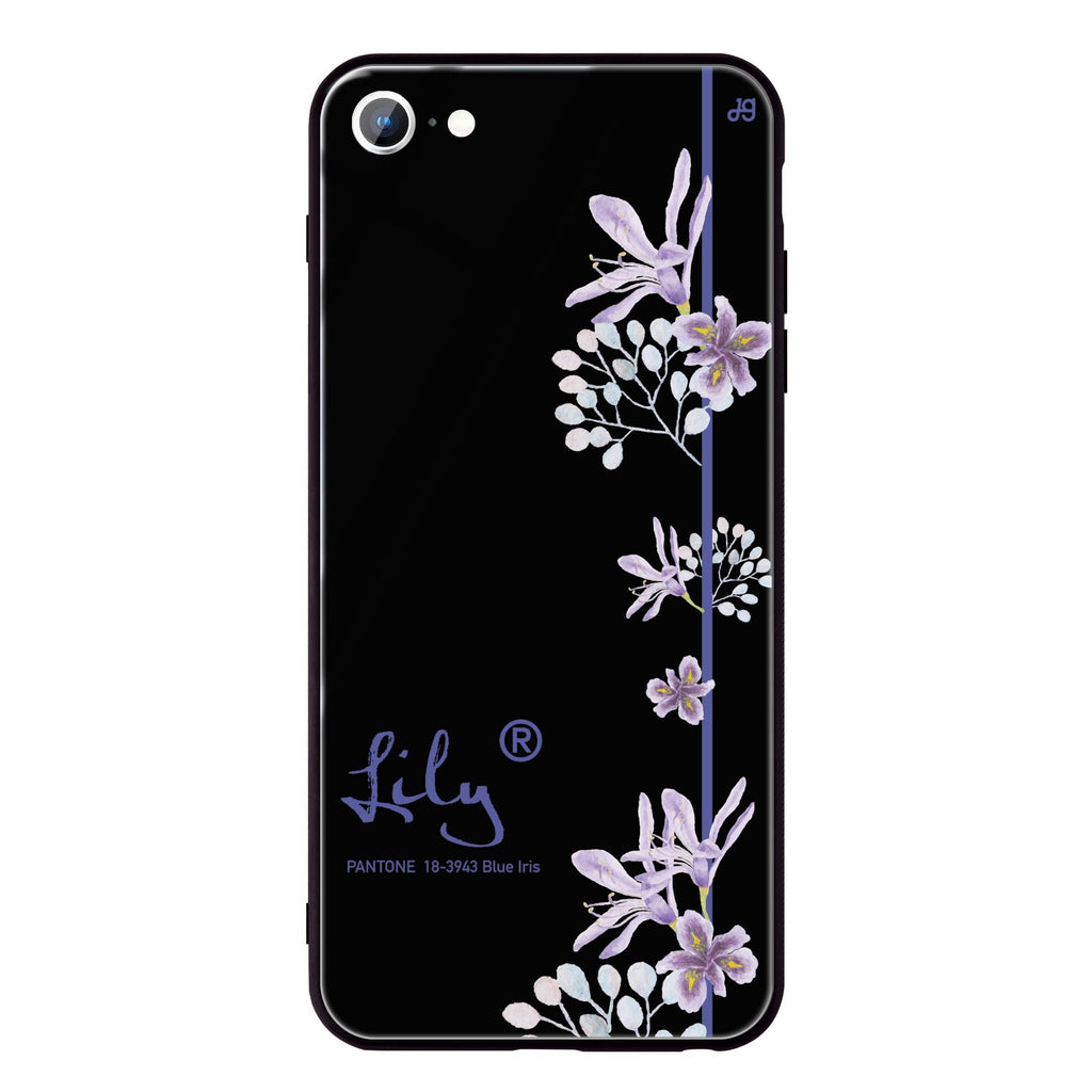 #18-3943 Blue Iris II iPhone SE Glass Case