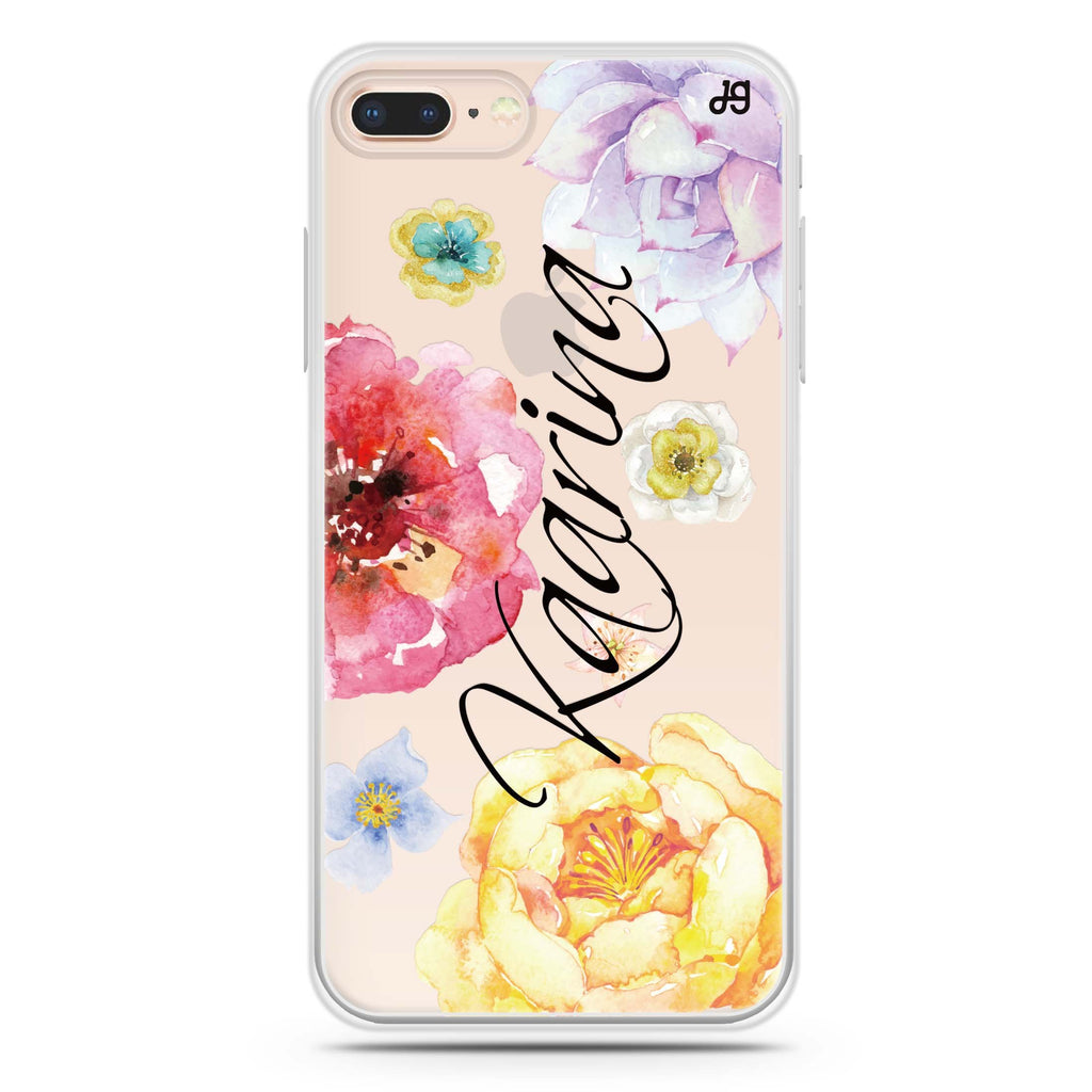 Colorful Watercolor Flowers iPhone 7 Plus Ultra Clear Case