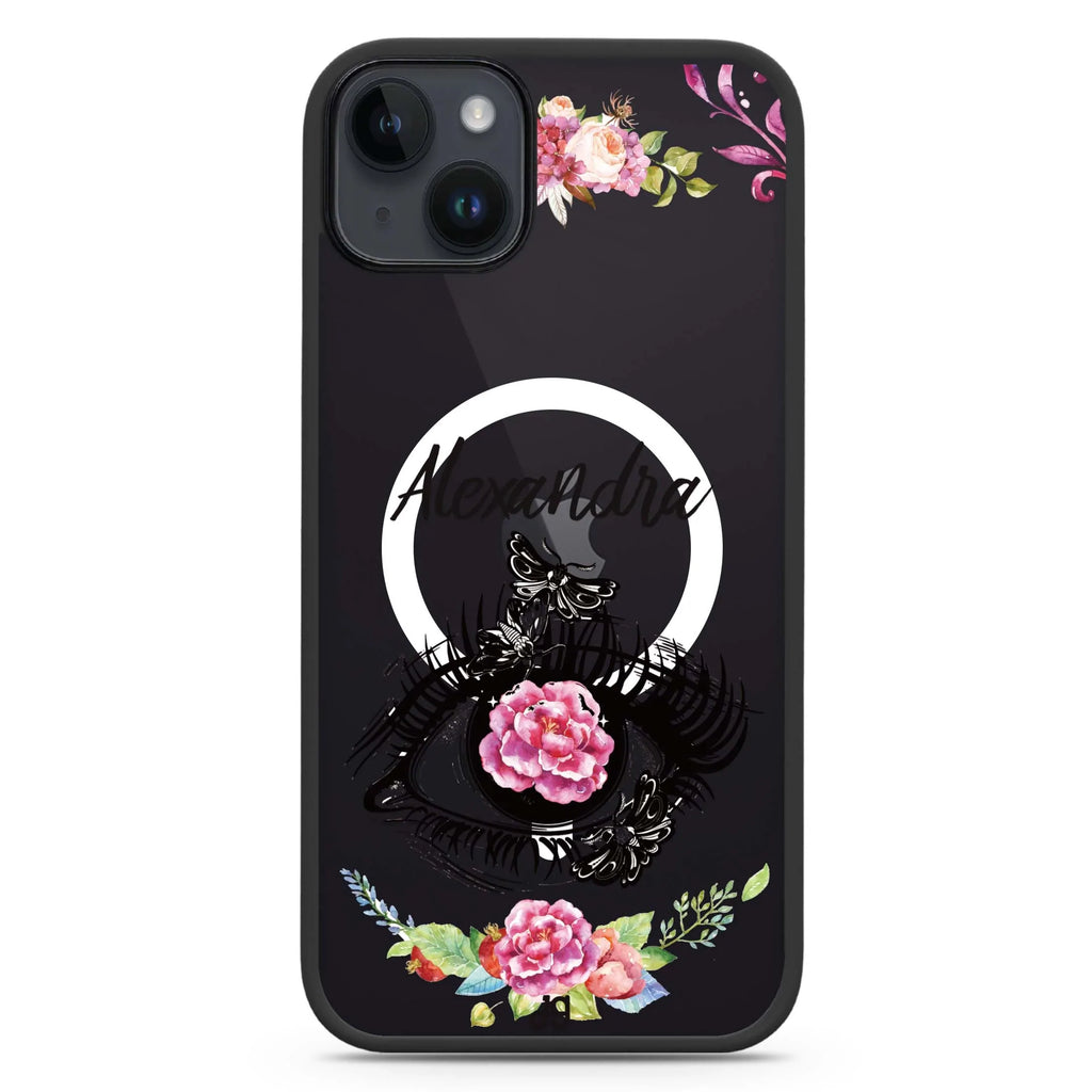 Flower in Eye iPhone 14 Plus MagSafe Compatible Impact Guard Bumper Case