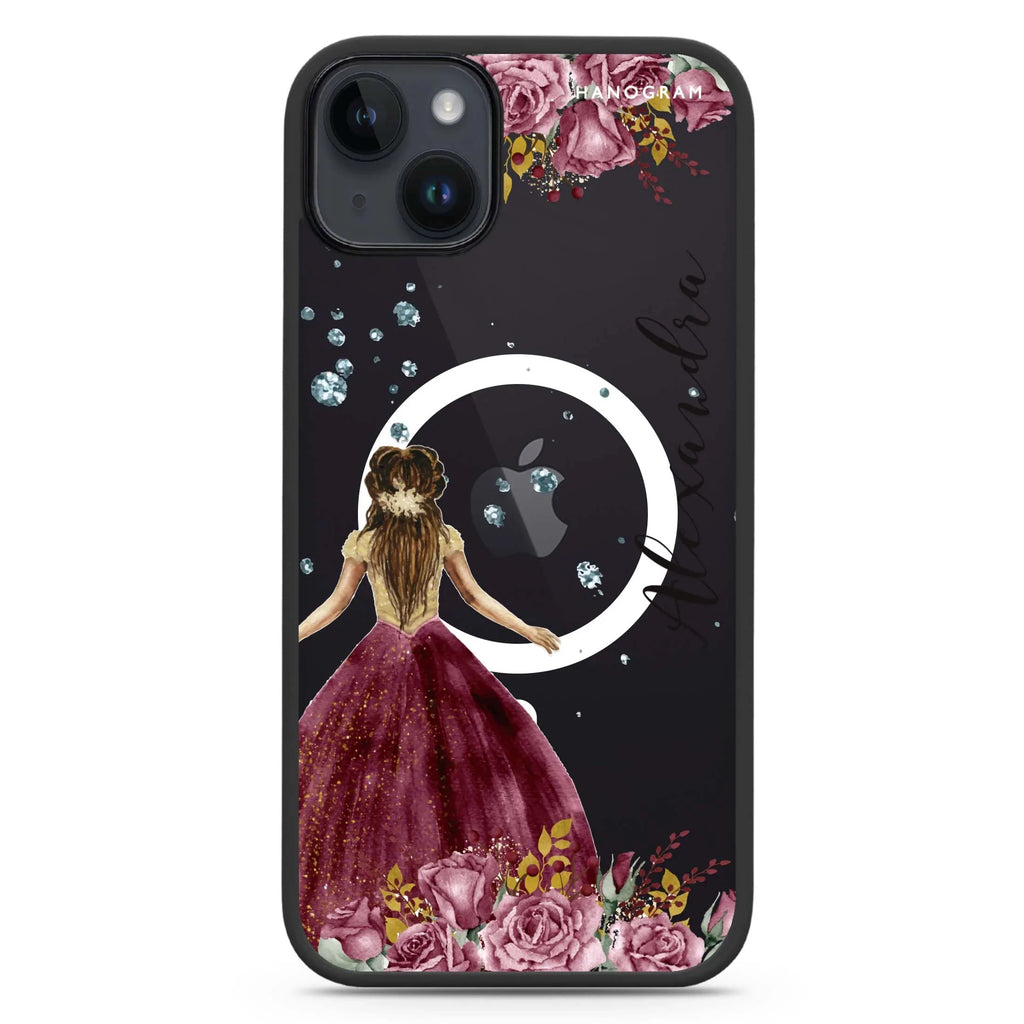 Princess In Garden iPhone 14 Plus MagSafe Compatible Impact Guard Bumper Case